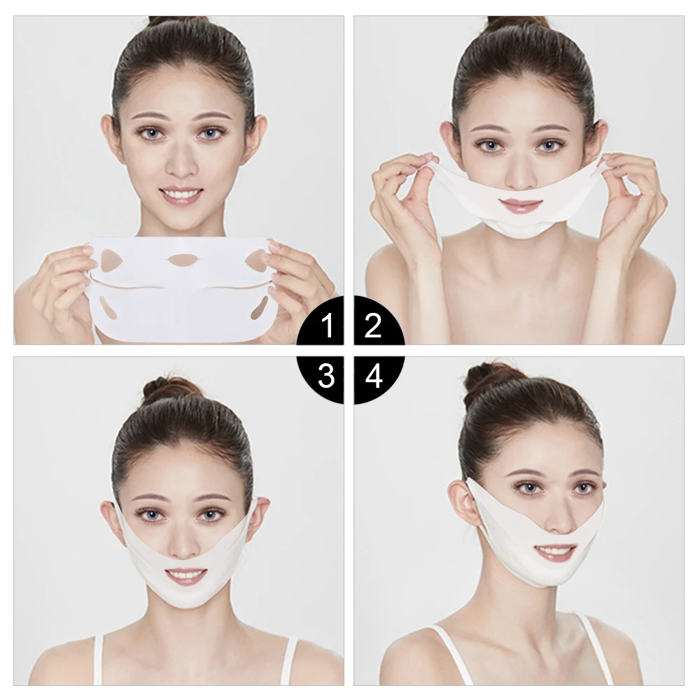  V Chin Lifting Mask + Hydrogel Eye Patch Mask Moisture Tighten Skin Remove the Dark Circle Wrinkle 