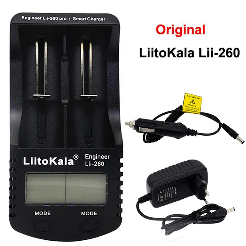 

LiitoKala Lii-260 Universal Battery Charger for 18650 18350 14500 26650 LCD screen display battery capacity/internal resistance