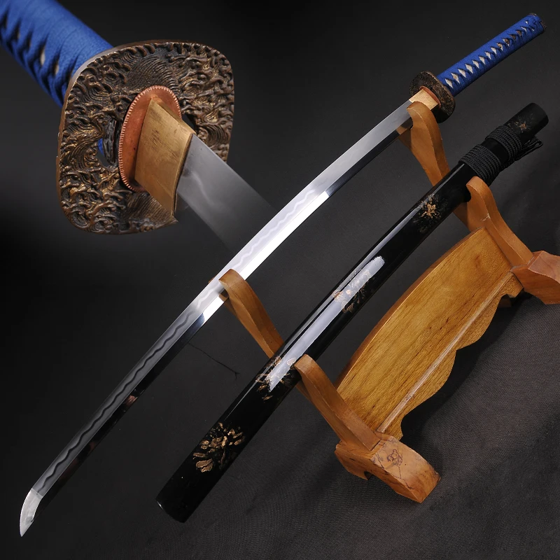 

100% Handmade Katana Japanese Samurai Sword Hand fine polished Oil Quenched Spring Steel Full Tang Blade Very Sharp