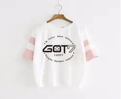 GOT7 Kpop биология ультра досуг одежда письмо короткий рукав Футболка k-pop GOT7 большие рукава женские футболки k pop Топы Футболка