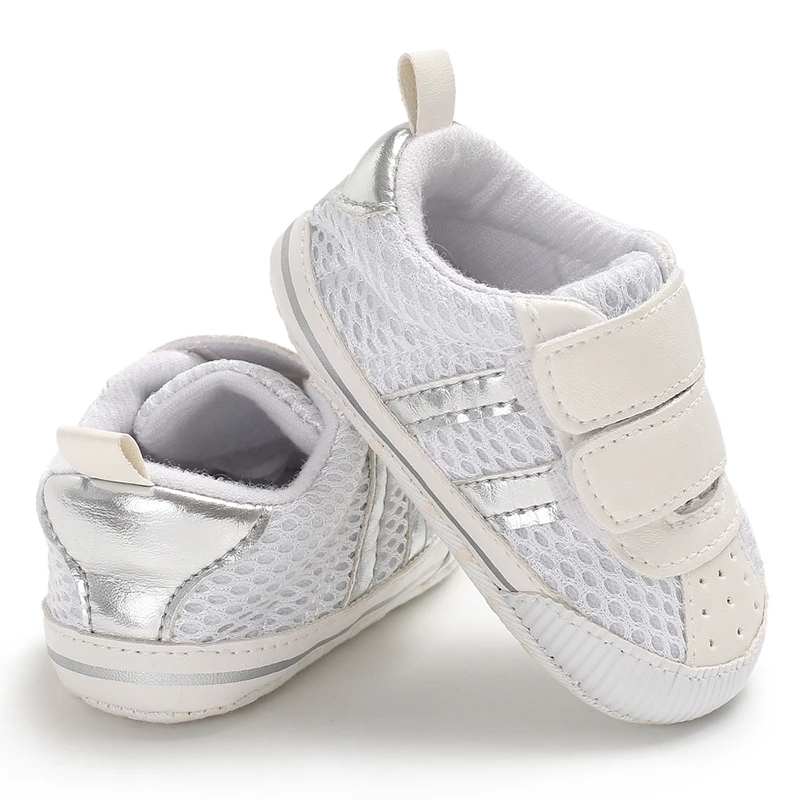 Милые детские хлопковые кроссовки для маленьких мальчиков и девочек с мягкой подошвой для кроватки 0-18 месяцев - Цвет: B