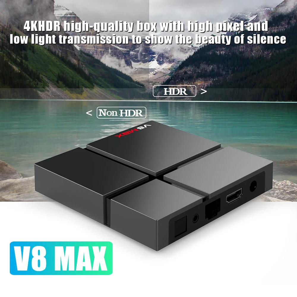 Wechip V8 MAX Android 8,1 ТВ приставка Amgolic S905X2 четырехъядерный 4G32G телеприставка 4K HD IP tv 1 год поддержки медиаплеер