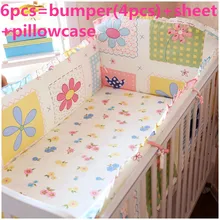 Акция! 6/7 шт. детские постельные принадлежности детские кроватки постельных принадлежностей хлопок, 120*60/120*70 см