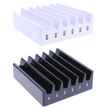 

6 Ports USB Hub Charger Dock Stand 5V 2.4A 2400mA Power Supply Fast Charging Base with LED Indicator for Mobilephone Tablet AU