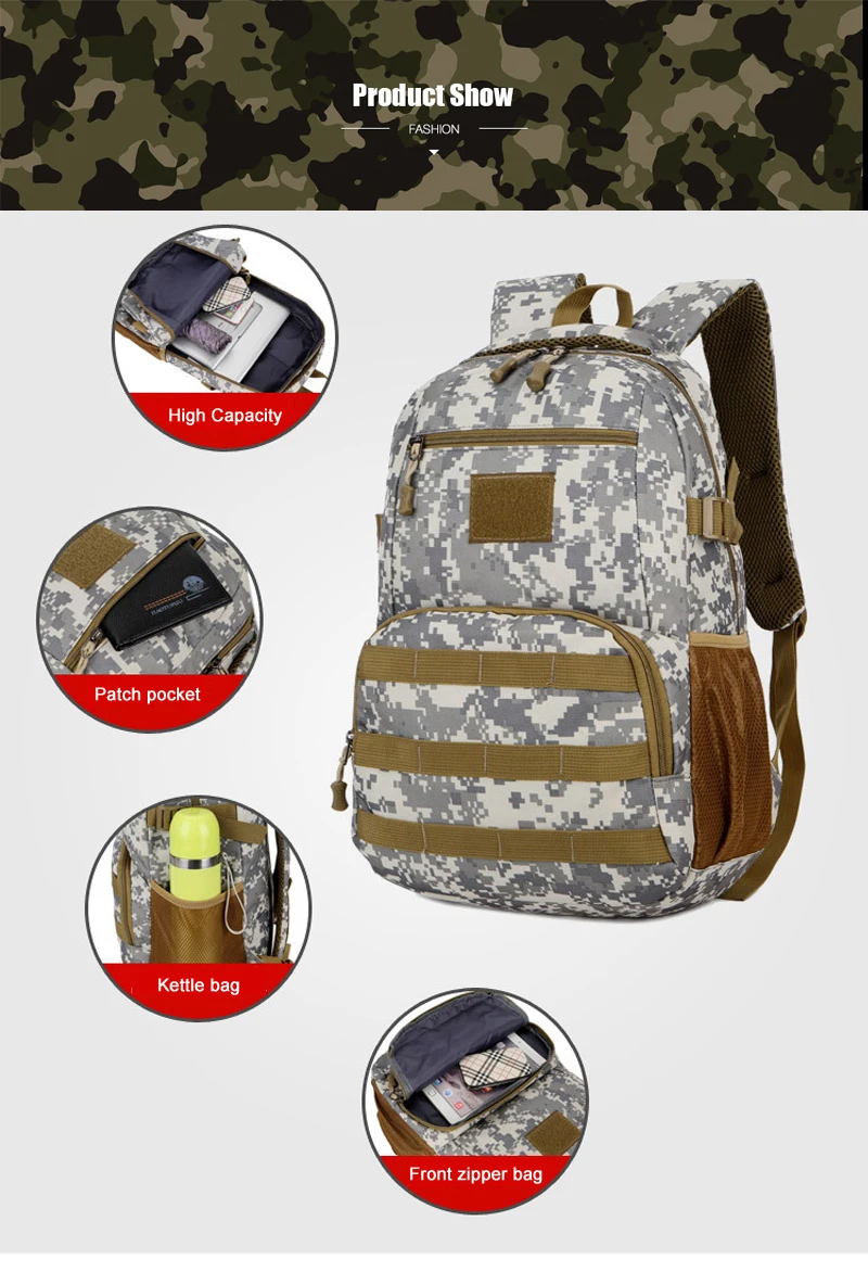 Военный тактический рюкзак непромокаемый Оксфордский Мужской камуфляж Molle сумка Открытый походный рюкзак путешествия рюкзак