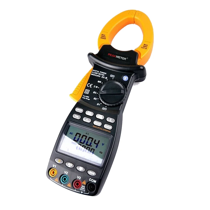 MS2203 AC Digital Power Clamp Meter True RMS Multimeter AC DC Voltage Current Active Apparent