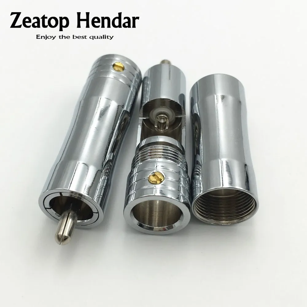 

10Pcs Silver Plated RCA Male Plug Solder Jack Audio Video AV Adapter DIY Cable Connector High Quality 8.6mm