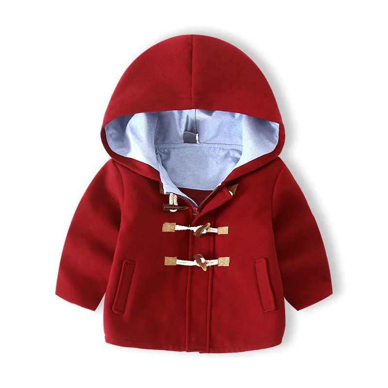 Новинка года; модная весенняя куртка на пуговицах для маленьких девочек; Европейская детская одежда; пальто с капюшоном для малышей 2-8 лет; детская верхняя одежда