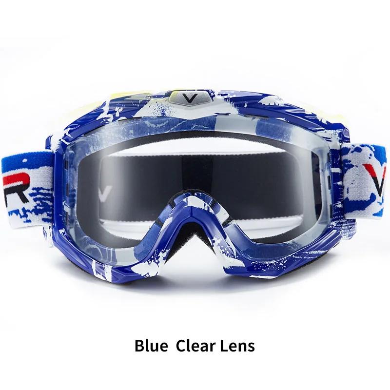 Защитные очки для мотокросса защитные очки для катания на сноуборде Для мужчин Открытый Gafas Casco Moto ветрозащитный для шлем гоночных лыж мотоцикла Goggle - Цвет: blue clear lens