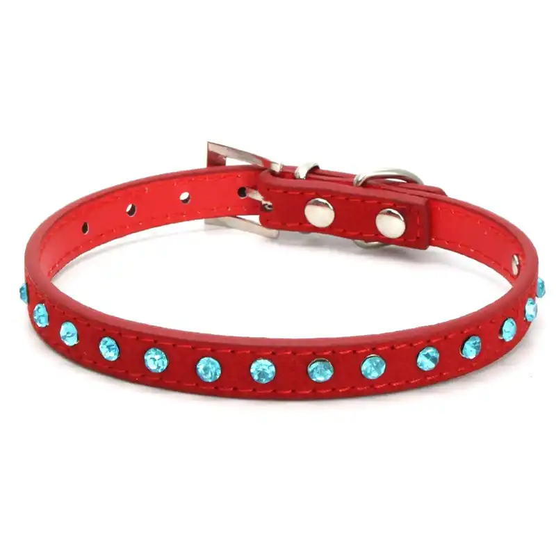 traumdeutung crystal decorative leather dog collars accessories puppy rhinestone for pet cat necklace id tags collar accessories collars harnesses leashes malibukohsamui com