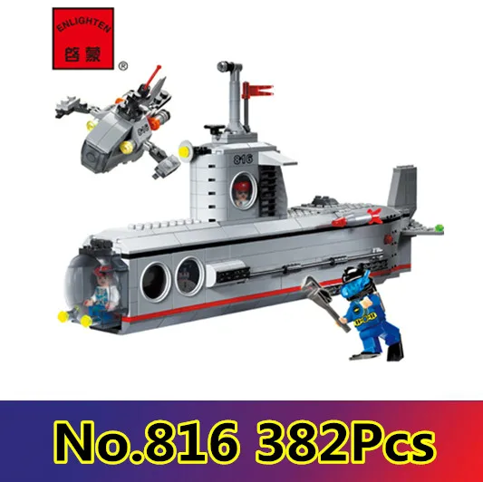 

Model building kit compatible with lego military submarine u-boat 3D blocks Educational model building toys hobbies for children