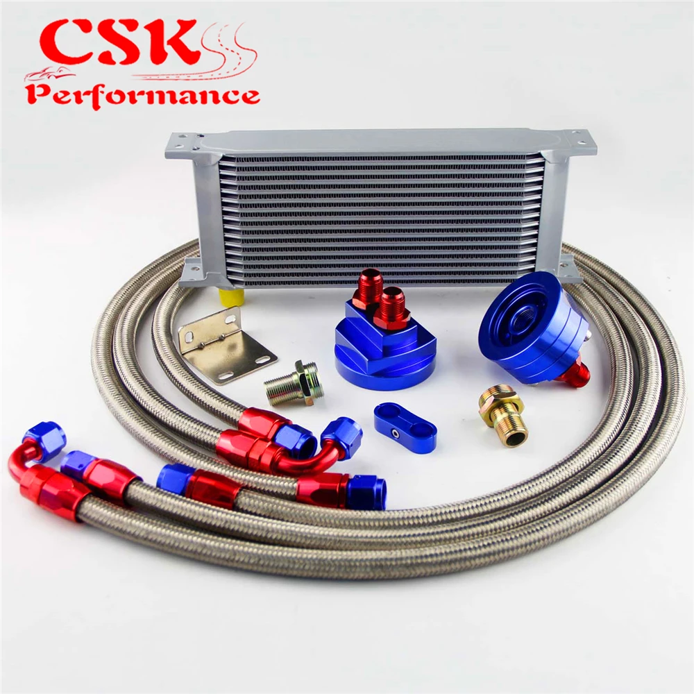 16 Row 248mm AN8 Universal Engine Transmission Oil Cooler British Type