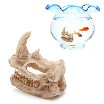 

Hogar Paradise 1 pc Ornaments Aquarium Sheepshead Resin Skull Ornament Fish Tank Decoration Accessories #12