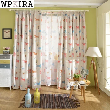 

Window Curtain Living Room Boys Children Cartoon Beige Curtains Sheer Child Tulle Curtain Bedroom Kids Cortina Para S182&20