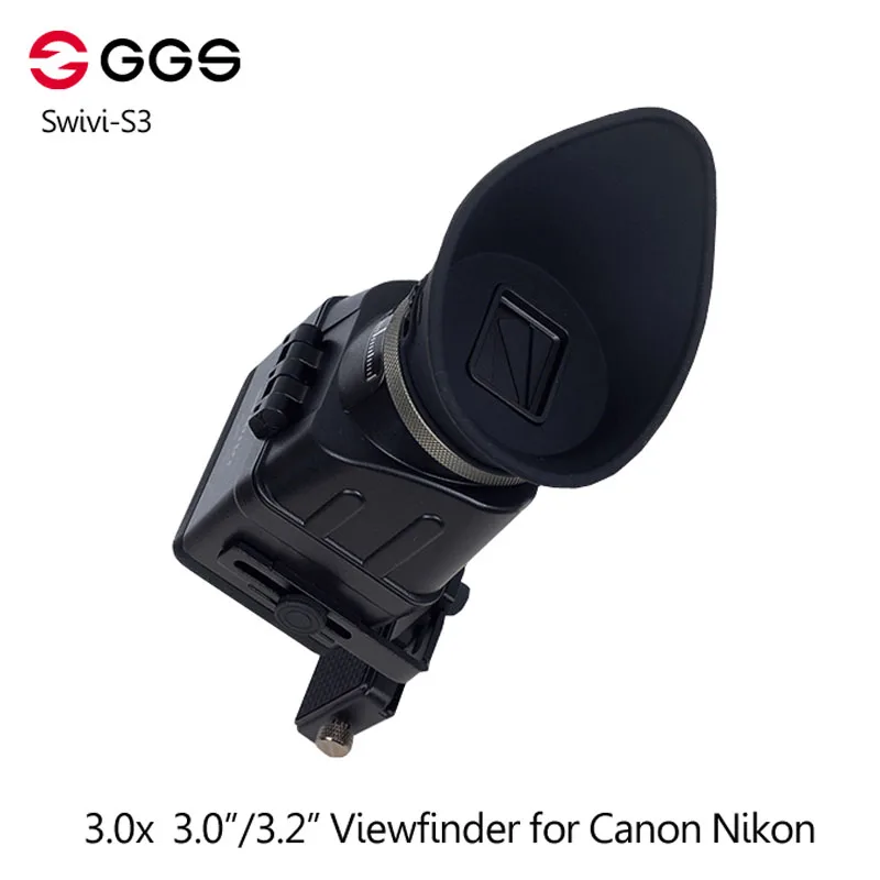 GGS Swivi S3 3X Foldable Optical Viewfinder 3.0"/3.2" Aspect LCD for Canon 5D2 5D3 for Nikon D7000 D7200 D750 D610 D810 D800
