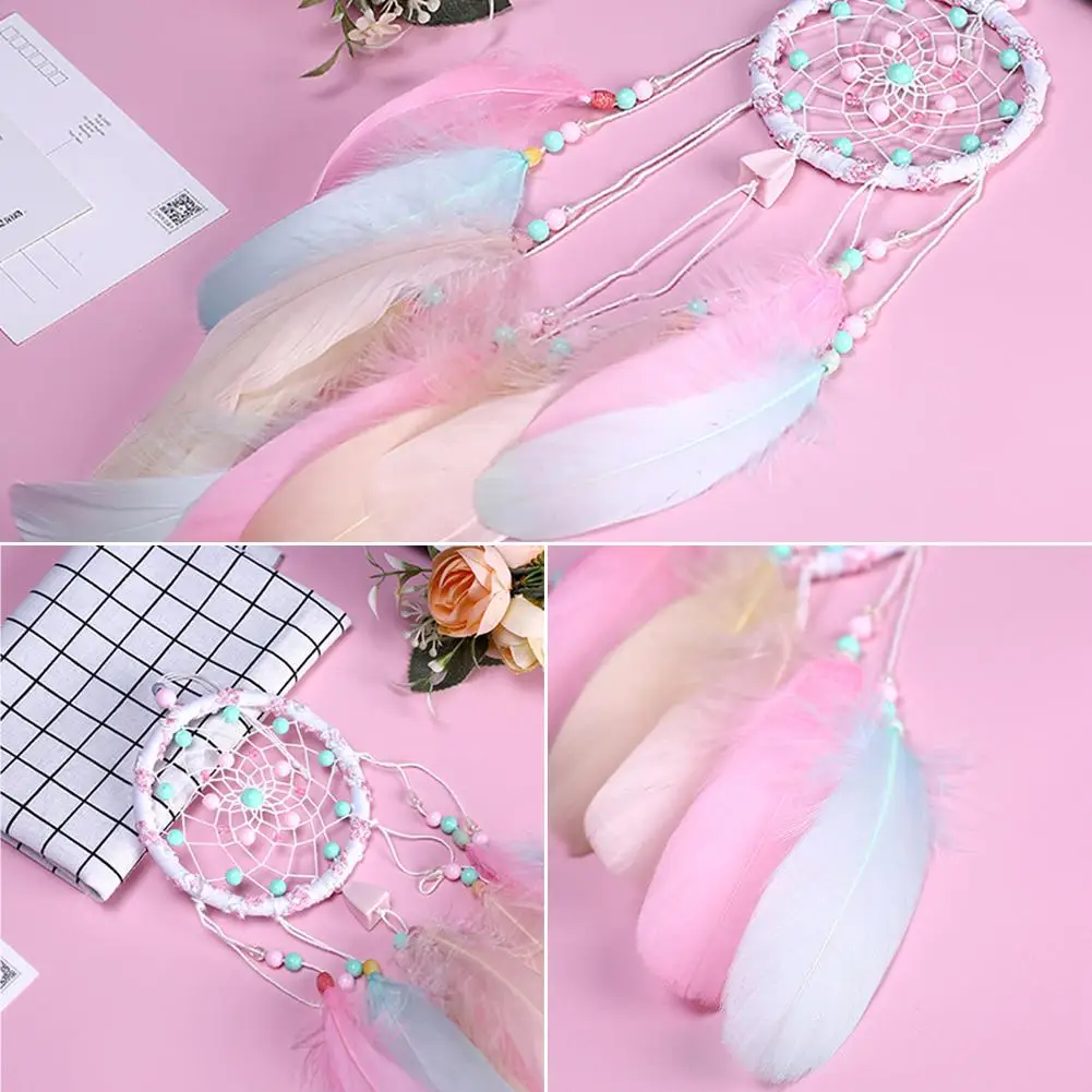 Colorful Decorative Dream Catcher Wall Hanging Dreamcatcher Pendant Creative Car Hanging Kids Room Home Wind Chimes Decorations