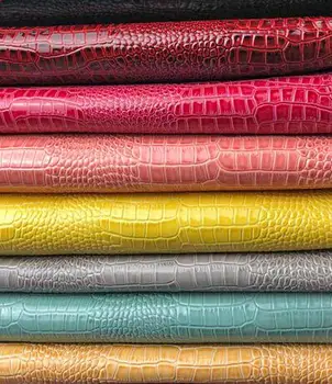 

thickness 0.85M High-gloss crocodile pattern pu leather fabric/ car Leather sofa fabric bags waterproof B015