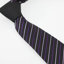 YIBEI coahella галстуки черный Узел контрастный фиолетовый белый полосатый галстук тонкий галстук 7 см бизнес галстук рубашка ручной работы Галстуки