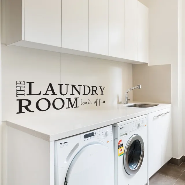 Waschküche Wandtattoo Viel Spaß Vinyl Wand Zitat Aufkleber Wäsche
