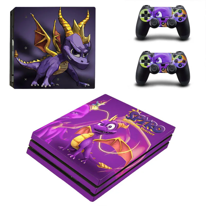 Виниловый чехол Spyro the Dragon наклейка PS4 Pro для Sony PlayStation 4 Консоль 2 контроллера