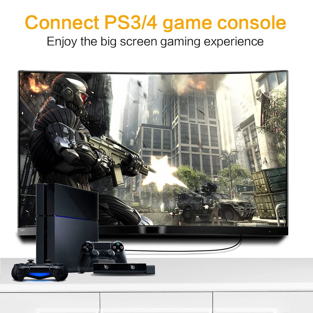 1080P 3D HDMI к кабель позолоченный переходник для сплиттер переключатель HDTV ноутбук