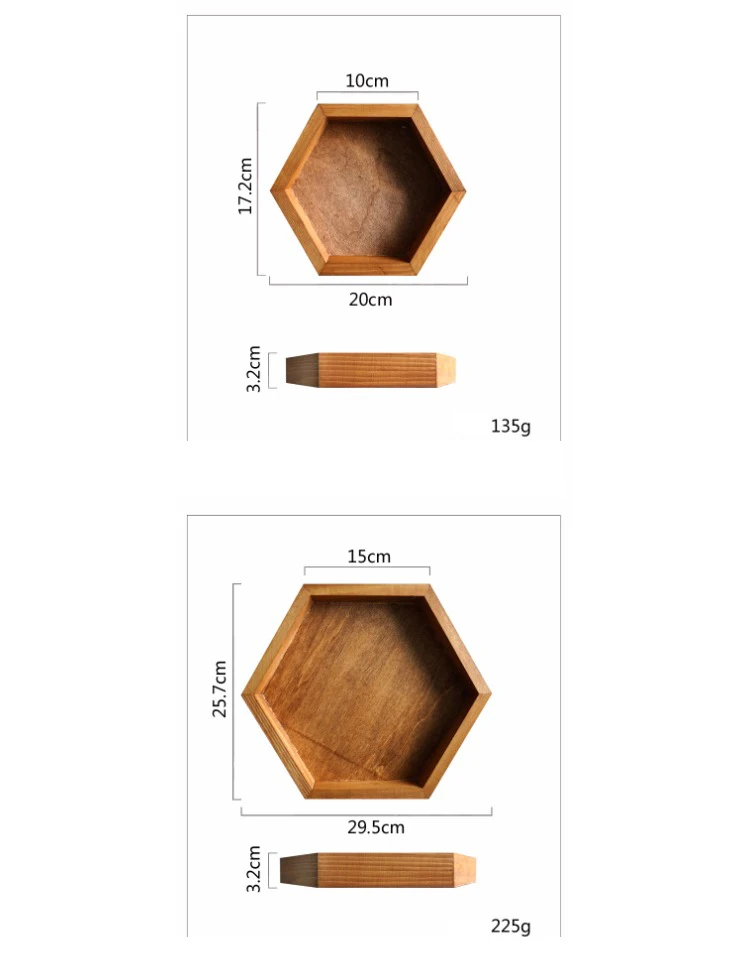 SWEETGO шестигранный деревянный поднос ручной работы 20 см/30 см/40 см из дерева под кофе, тарелки, украшение стола, десерт, макияж, ювелирный держатель