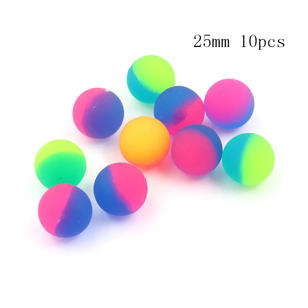 1 шт./10 шт. 20-55 мм Симпатичные Световой детская игрушка мяч Цветной прыгающий мяч детские спортивные игры упругие прыжки шары резиновые