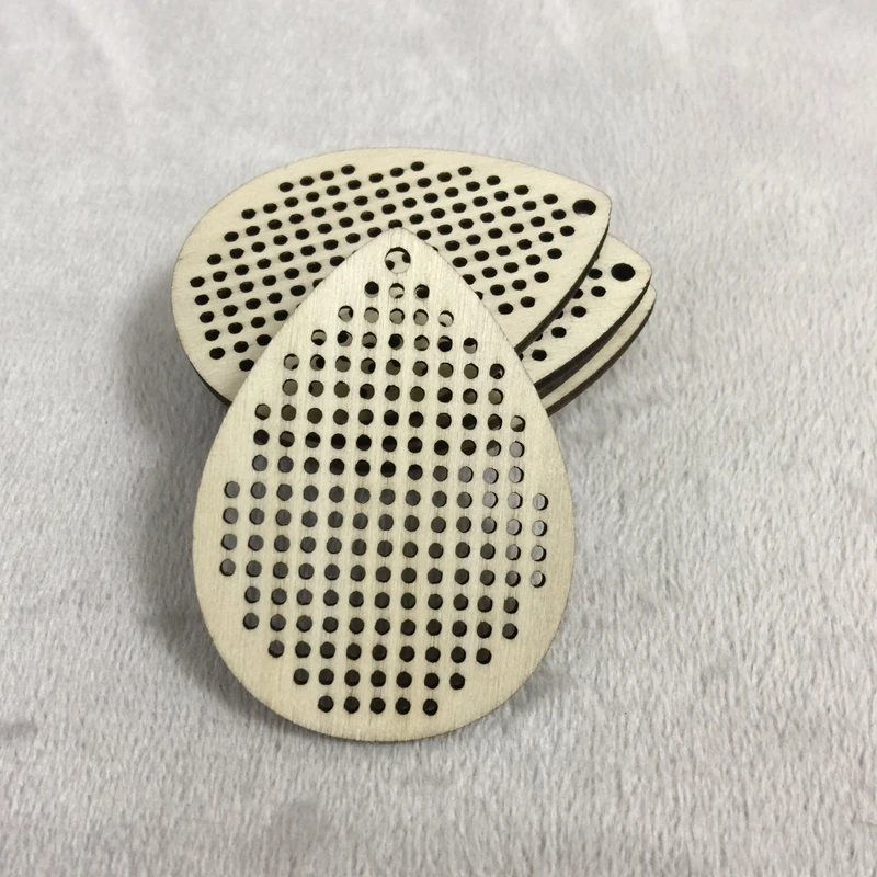 

Cross stitch pendant blank, drop in plwood