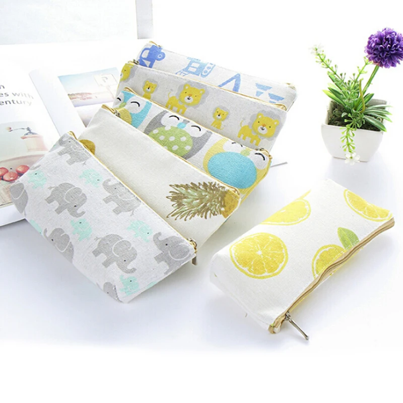 

Kawaii Owl Elephant Lemon Truck Pen Pencil Case School Office Supply Student Stationery Kids Gift