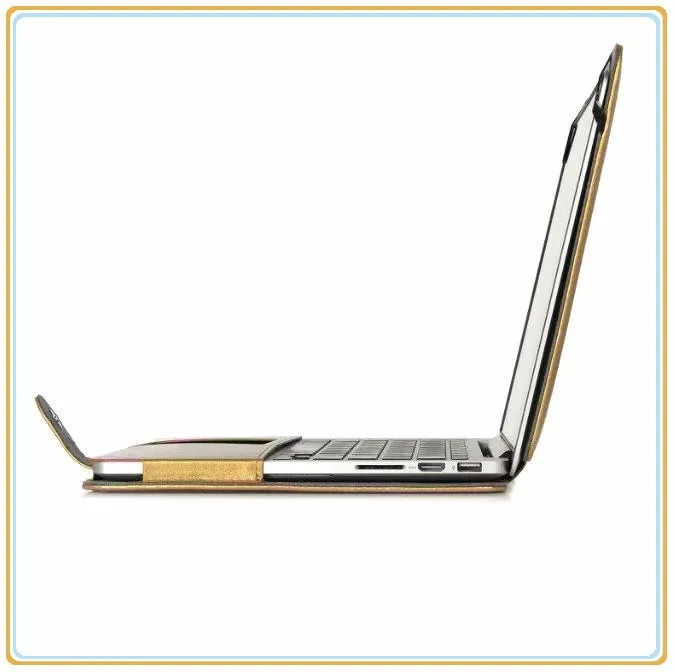 Allinside Funda de Cuero Sintético para MacBook Air 11/ MacBook 12 Negro 11-11.6 Pulgadas Laptops/Ultrabook/Netbook 
