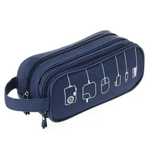 2 Layer Large Capacity Digital Gadget Storage Bag Travel Earphone Devices USB Cable Organizer Zipper Case