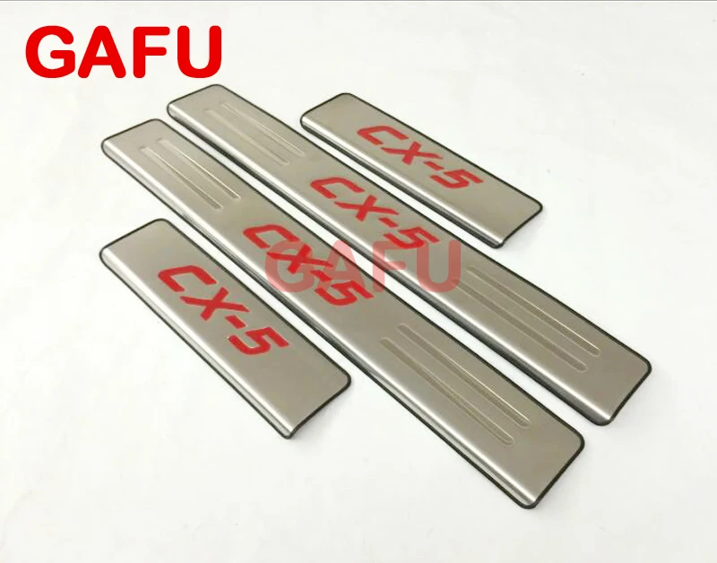 

For Mazda CX-5 CX 5 CX5 Door Sill Scuff Plate Guards Door Sills Strip Protector Stickers Car Accessories Sticker 2014-2016