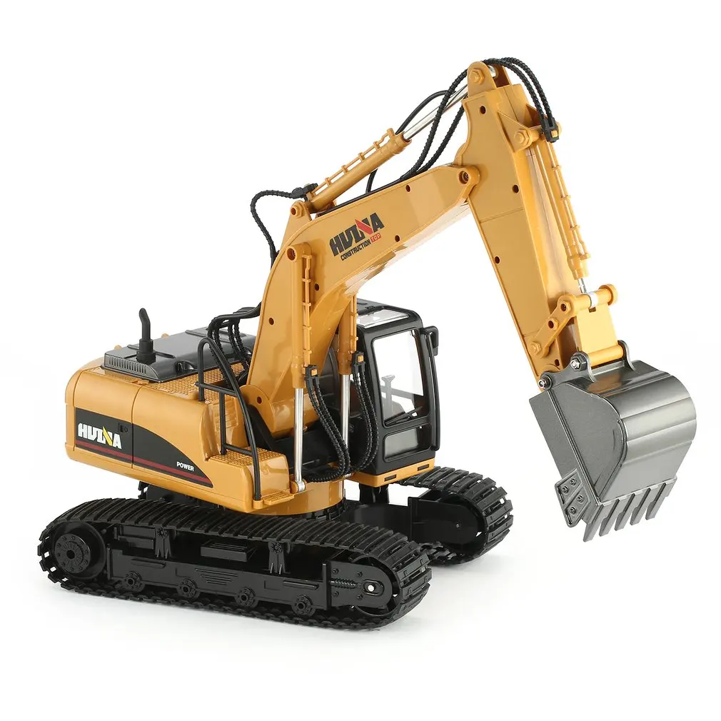 

1350 1550 1/14 15CH 680 Degree Rotation Alloy Bucket RC Excavator TruckConstruction Vehicle Toy Gift Sound/Light RC Crawler Car