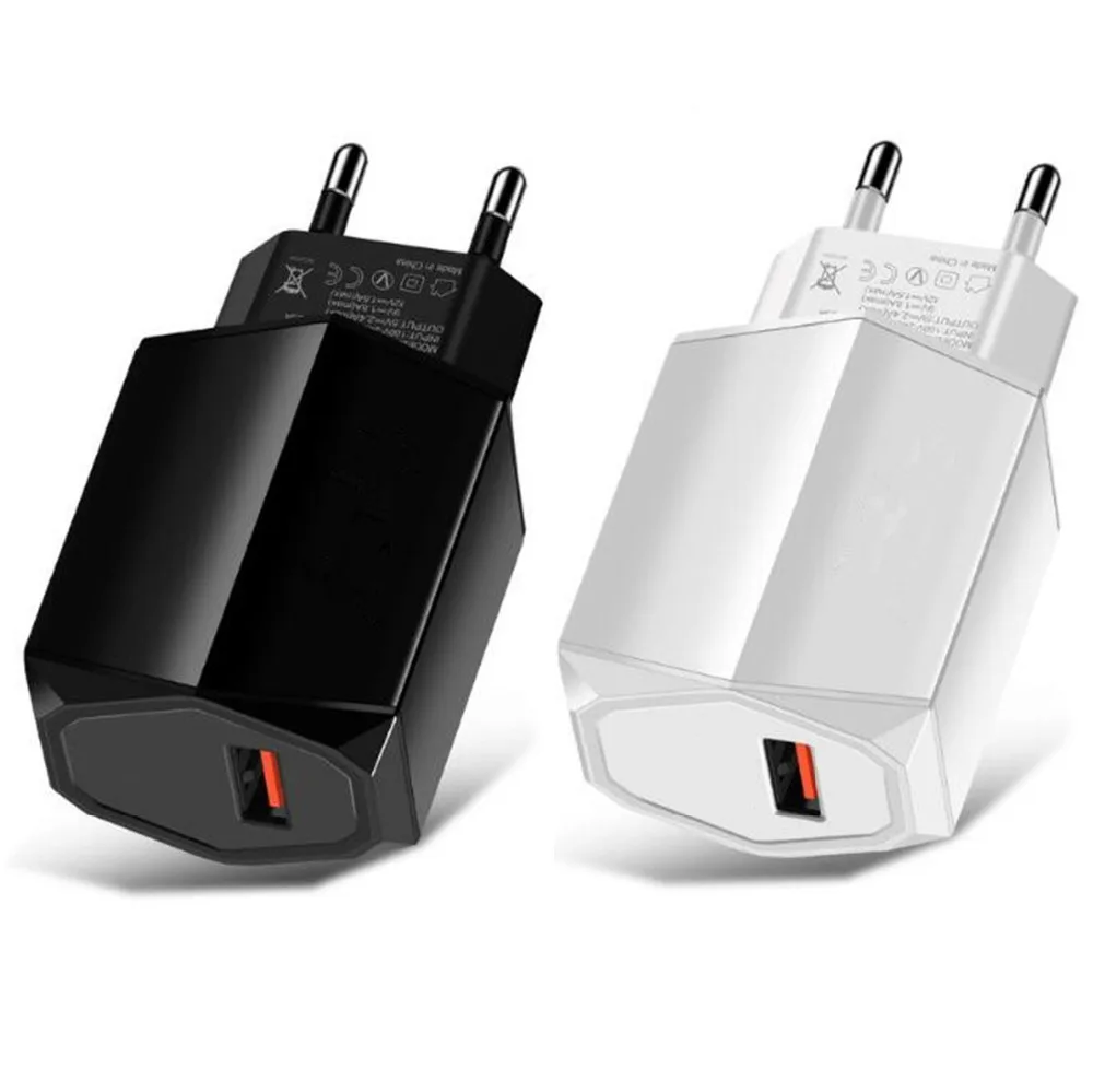 

LVSUN 18W Quick Charge QC3.0 Fast Mobile Phone Charger EU US Plug Wall USB Charger Adapter for iPhone Samsung Xiaomi Huawei