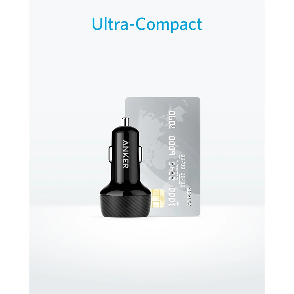 Anker PowerDrive Speed 2 39 Вт автомобильное зарядное устройство с двумя USB портами быстрая