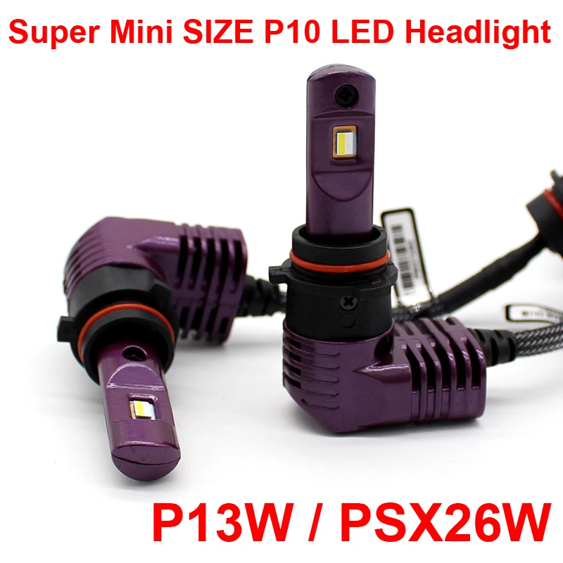 1 компл. Мини размер P13W PSX26W P10 светодиодные фары передние лампы все в одном