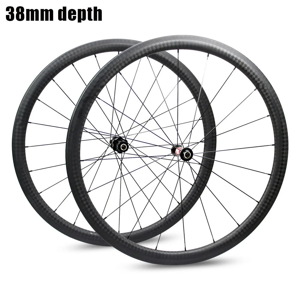 Cheap Low Resistance Gravel Bike Wheel Cyclocross Wheelset Toray T700 Carbon Fiber Road Rim With Sapim CX Ray Spokes 9