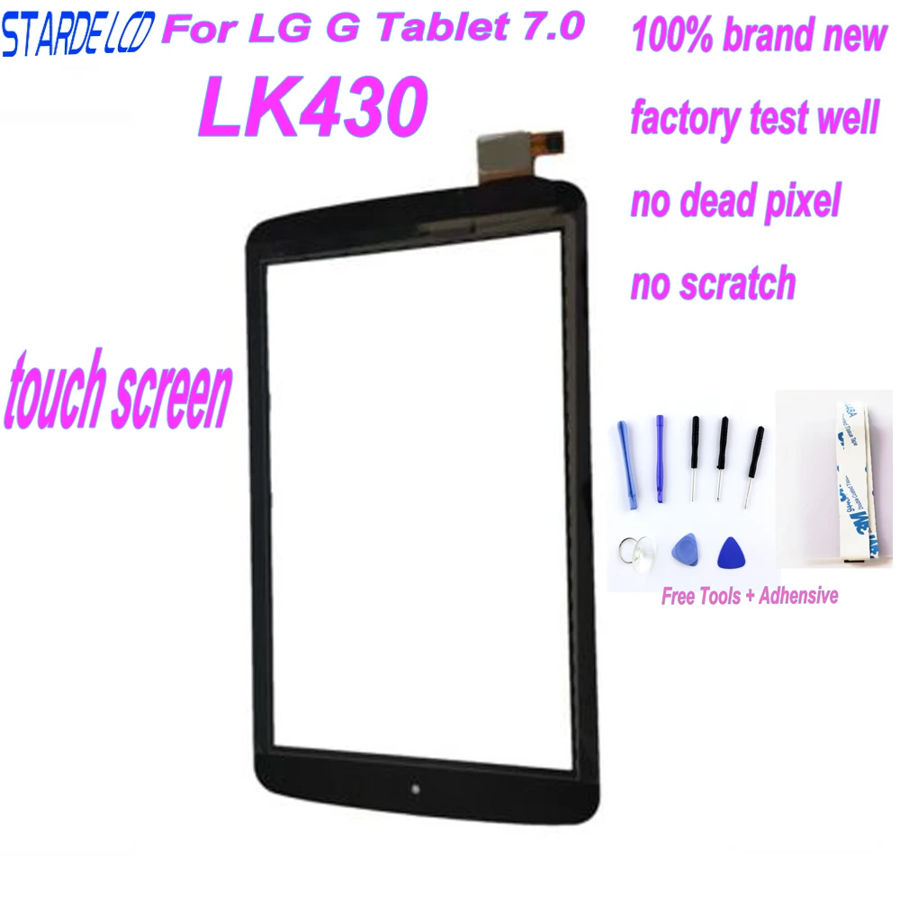 

STARDE Replacement For LG G Tablet 7.0 LK430 Touch Screen Digitizer LK430 Replacement Parts + Free Tools