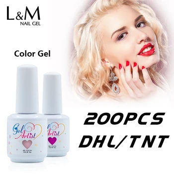 

200 pcs Gelartist uv led soak off nail polish New Color DHL Free Shipping gel nail polish bling