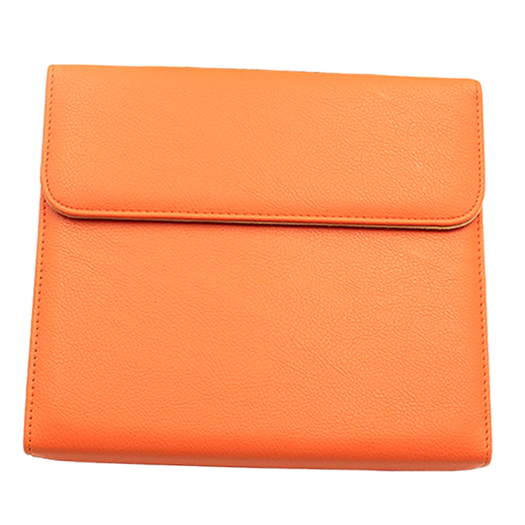 Leather Hairdresser Scissors Storage Case Shears Bag Pouch Holster Orange