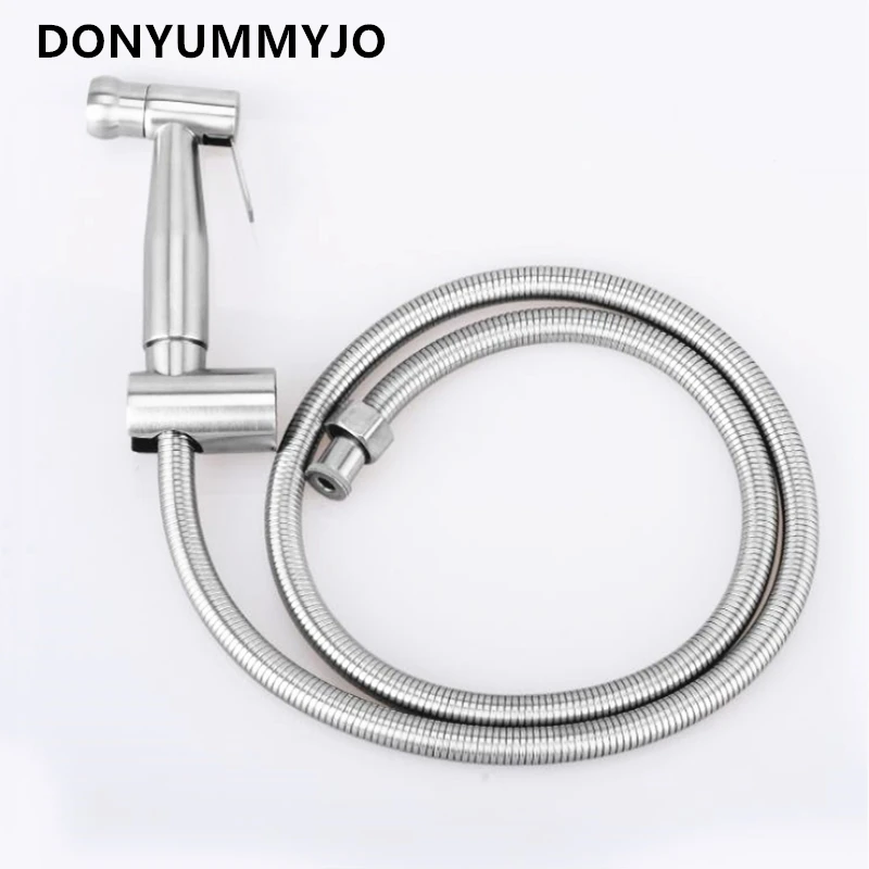 

DONYUMMYJO 1set Toilet Flush Bidet Faucets Spray Gun Toilet Companion 304 Stainless Steel Bidet Suit
