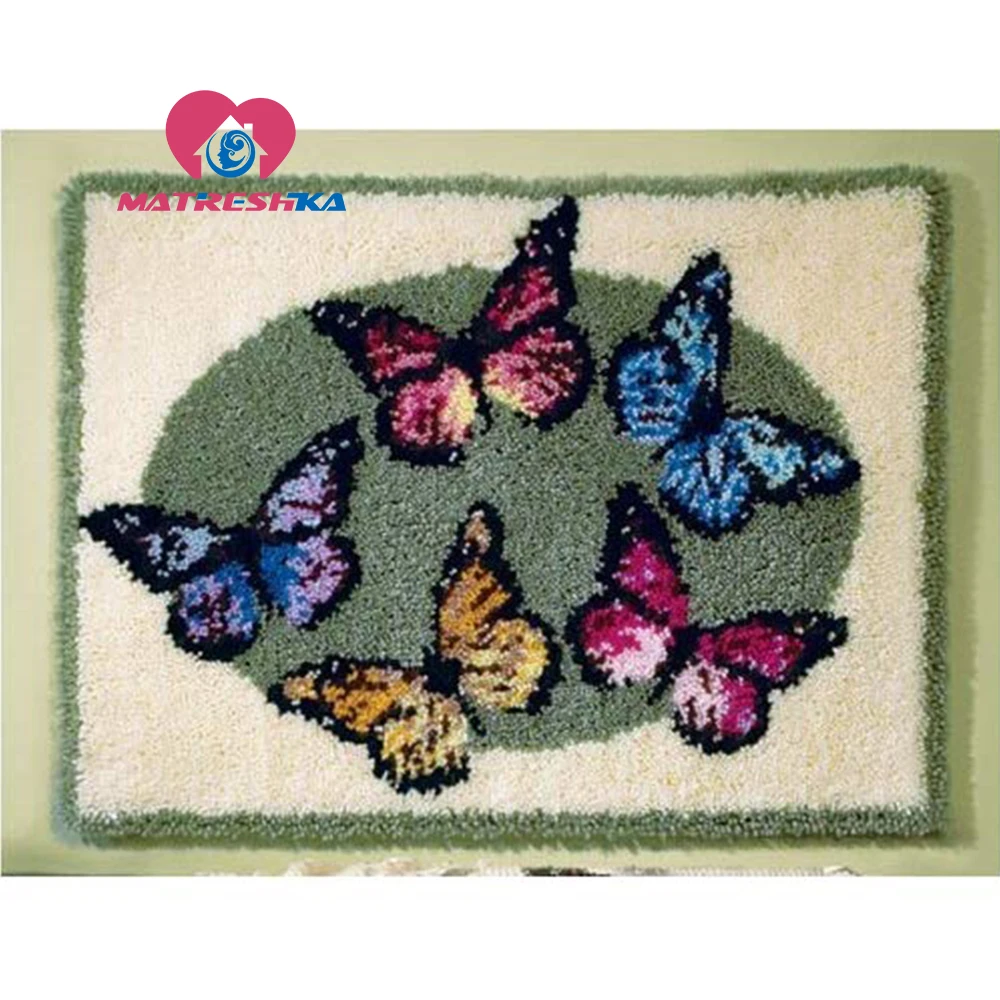 carpet embroidery kit butterfly latch hook rug kits needle for carpet embroidery foamiran button
