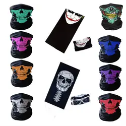 Хэллоуин пугающая маска фестиваль черепа маски скелет Открытый Мотоцикл Велосипед мульти-маски шарф Половина маска для лица шеи призрак