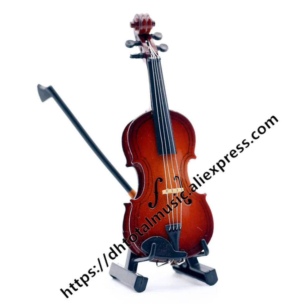 Dh 1/6 Scale Wooden Violin Model Action Figures Dollhouse Accessory ...
