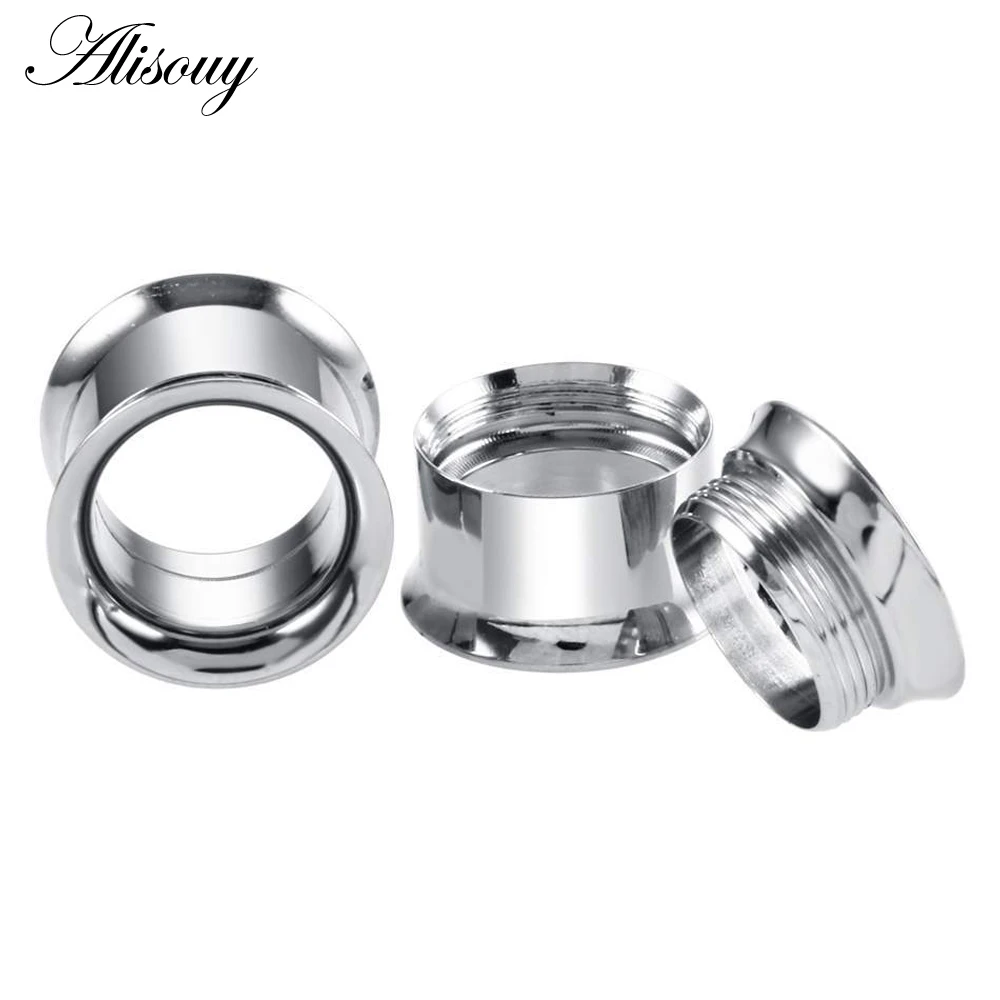 1pc 2mm-25mm Stainless Steel Ear Plugs Tunnels Rose Gold Earrings Body Piercings Jewelry