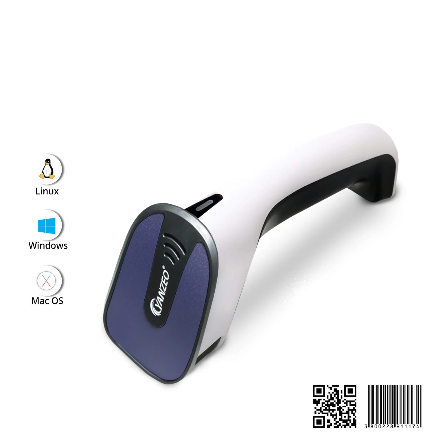 Yanzeo E3 1D/ 2D сканер штрихкодов ручной USB считыватель штрихкодов/QR кодов управление