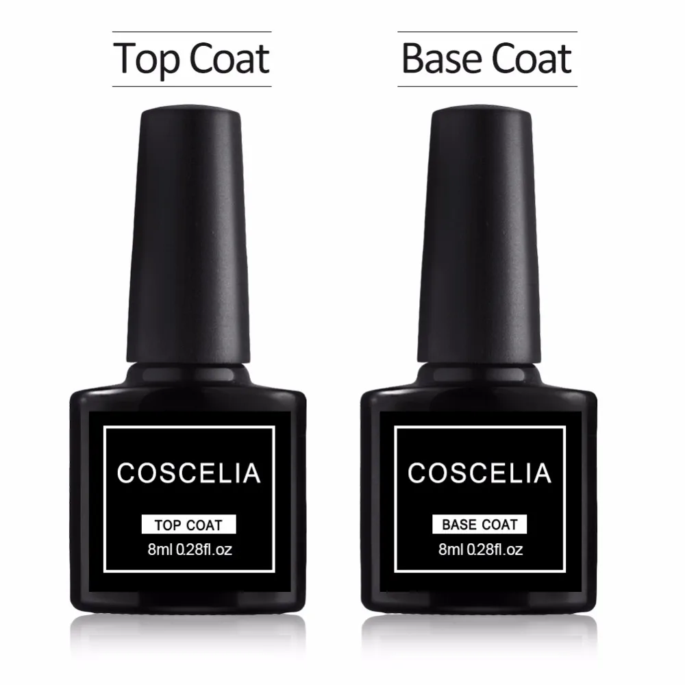 

8ml Base and Top Coat lasting Gel Nail Polish Kit No Sticky Layer Topcoat Transparent Soak Off Primer Gel Polish Nail Gel Lacque