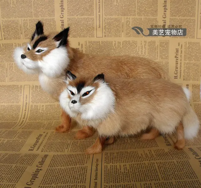 

simulation fox toy model polyethylene&furs fox model home decoration props ,model gift d091