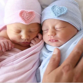 

Newborn Baby Beanie Knitted Hat Infant Girl Boy Toddler Comfy Bowknot Heart Hospital Cap Soft Cute Winter Warm Lovely Gifts New