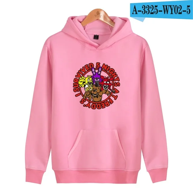 pink Fnaf толстовки Толстовка Five Nights At Freddy's куртка пальто весна Harajuku мультфильм Медведь FNAF Толстовка Женские кофты Fnaf - Цвет: pink